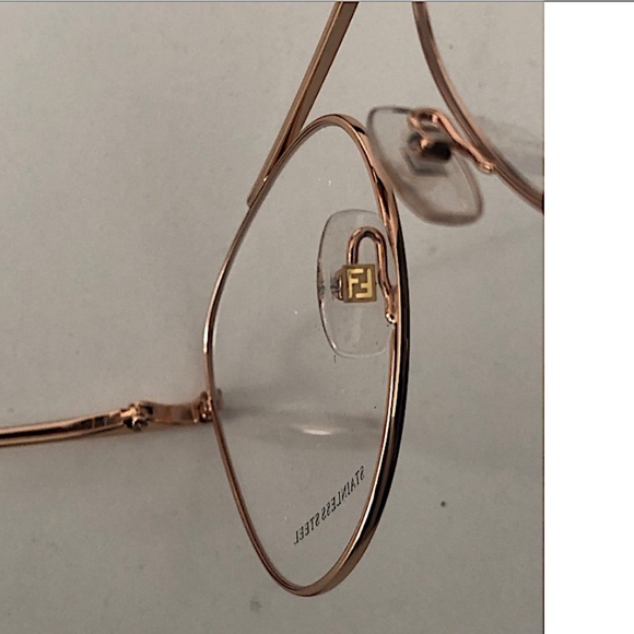 FENDI Demo Aviator Ladies Eyeglasses Ff 0352 0j5g 56 In Gold rose Tone main image 10